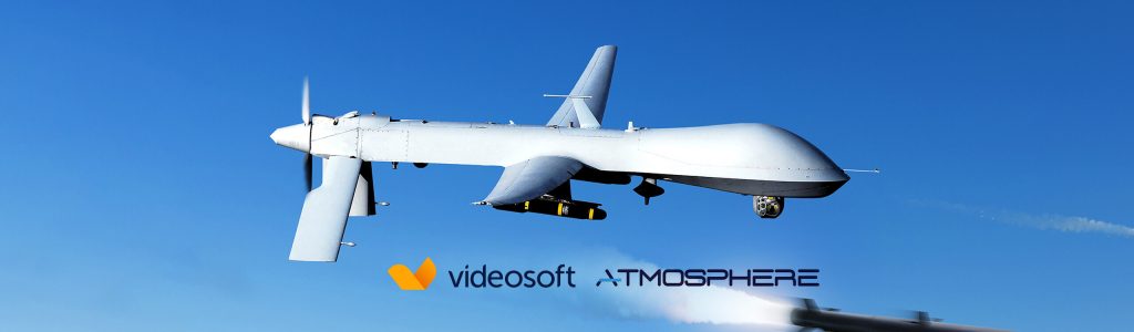 UAV flying through the air